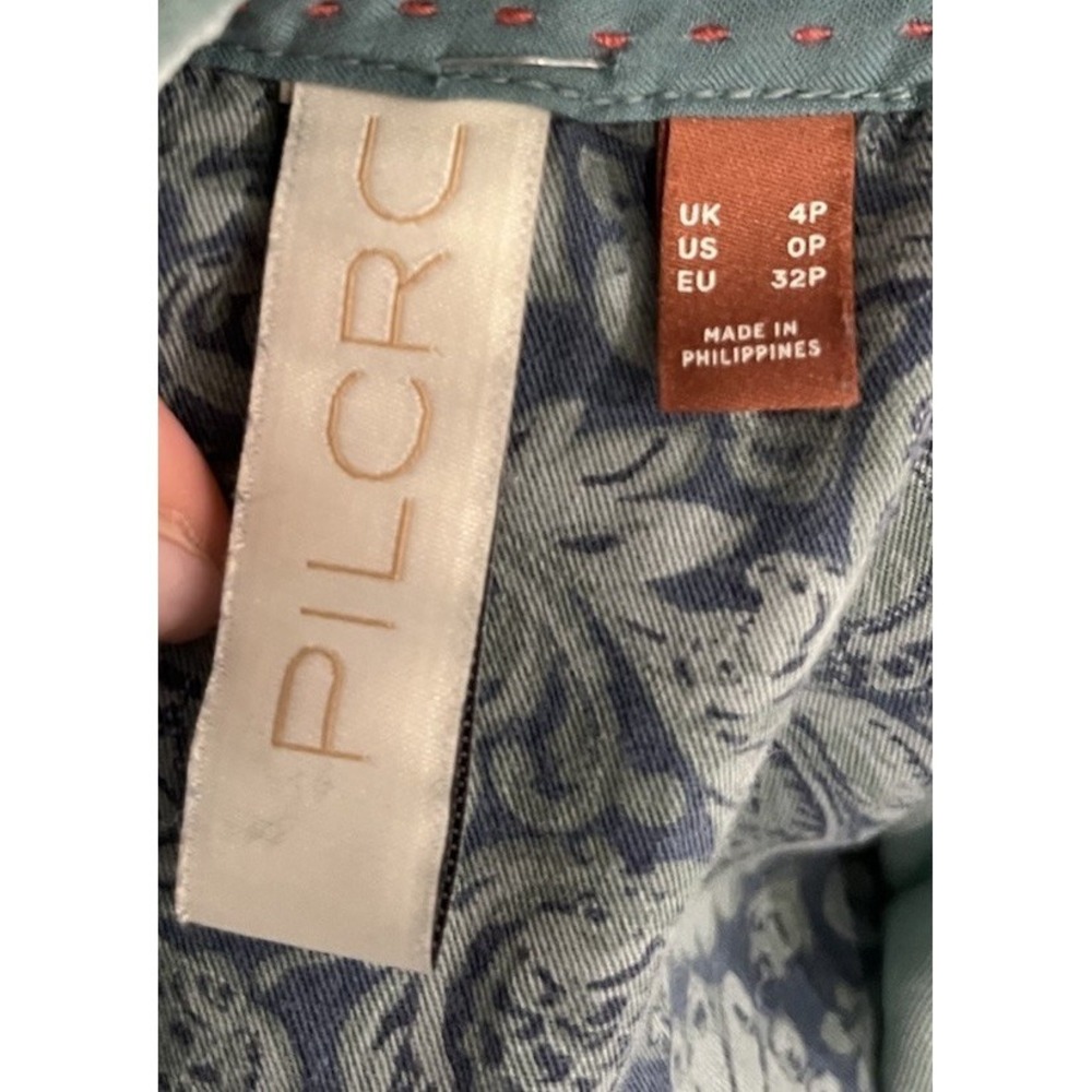 Pilcro Hadley Green Relaxed Long Sleeve Velvet Women's Button Up Top Size 0P - Picture 3 of 5